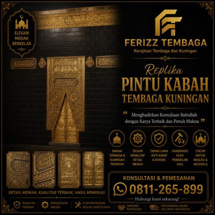 Replika Pintu Kabah Tembaga Kuningan