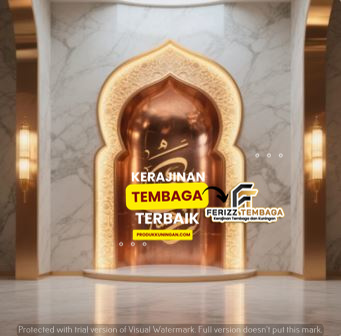 mihrab tembaga (9) Mihrab Masjid Tembaga motif Islami - Image 1
