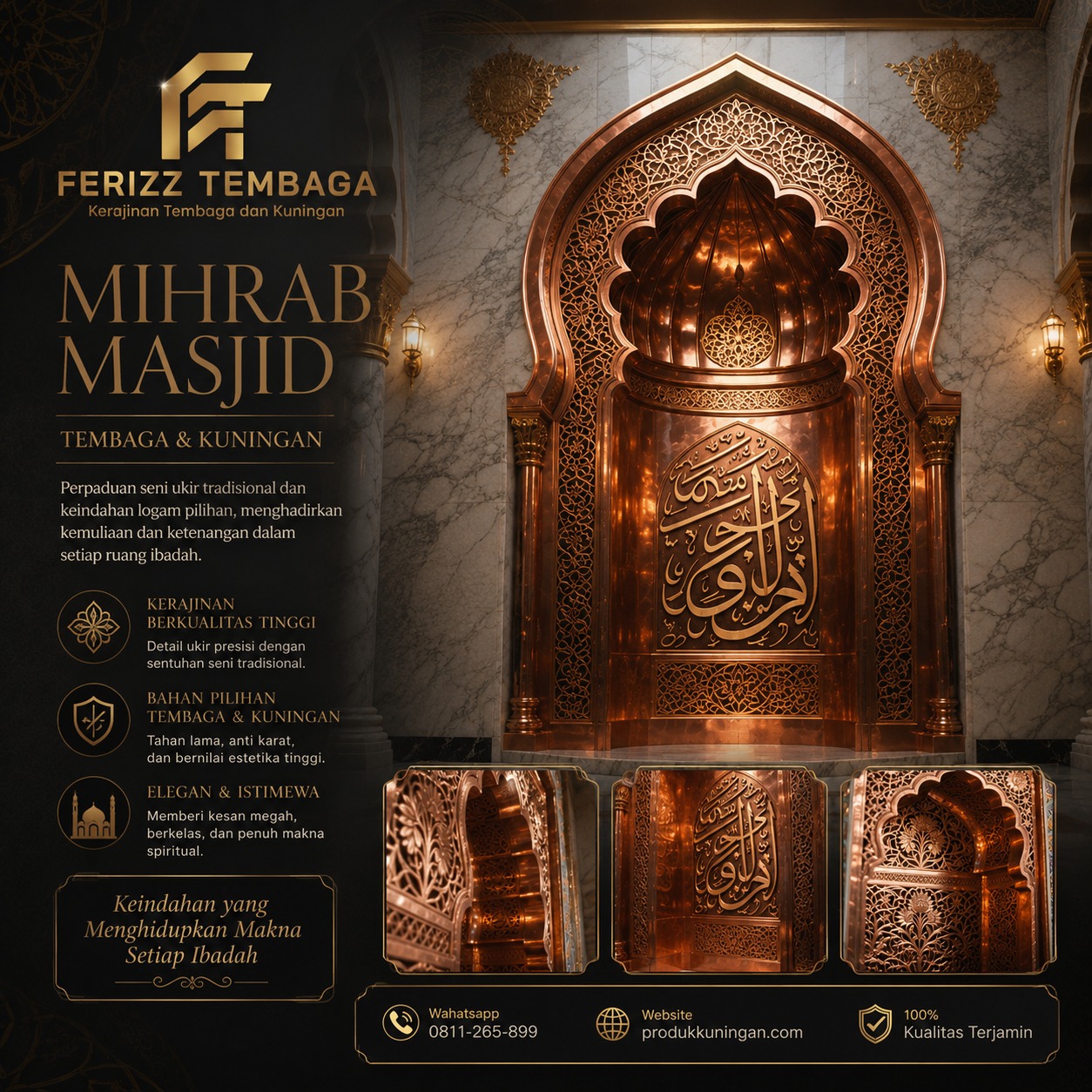 mihrab tembaga img Mihrab Tembaga Kuningan - Image 1