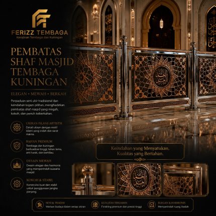 Pembatas Shaf Masjid Tembaga Kuningan
