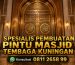 Spesialis pembuatan pintu masjid tembaga kuningan Boyolali dengan desain custom dan finishing premium