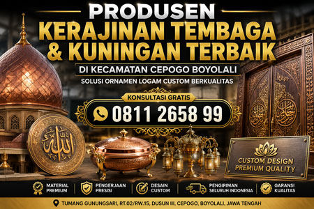 Produsen Kerajinan Tembaga & Kuningan Kecamatan Cepogo Boyolali