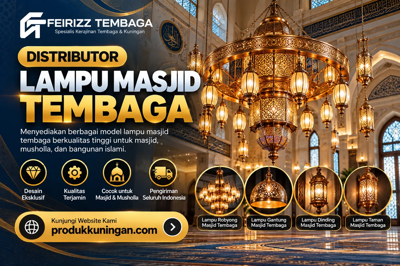 Distributor Lampu Masjid Tembaga